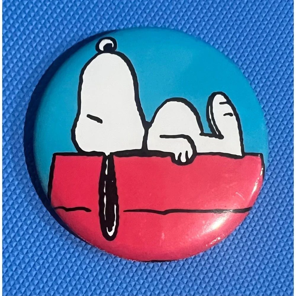 Peanuts Snoopy Joe Cool Good Vibes Button Pin Set 3 Piece Multicolor Round Pins